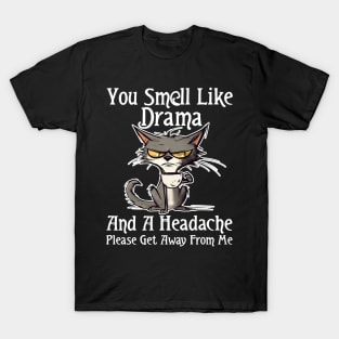 You Smell Like Drama And A Headache Please Get Away From Me T-Shirt